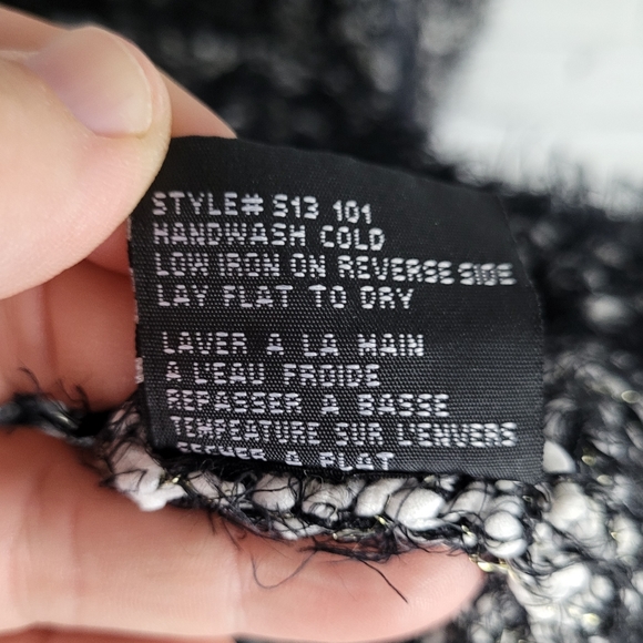 QED LONDON | scoop neck eyelash knit long sleeve ombre sweater dress - Picture 7 of 7